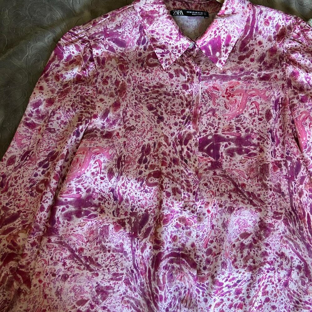 Zara, Funky, Pink, Oversized Blouse